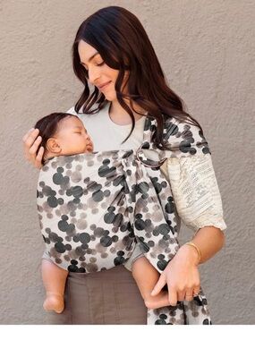 Moby Disney Baby Collaboration Ring Sling in Watercolor Mickey Mouse Print